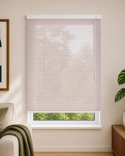 Store plissé up & down sur-mesure - nid d'abeille - Taupe