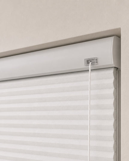 Store plissé up & down sur-mesure - nid d'abeille - Blanc