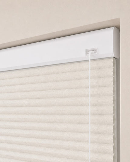 Store plissé up & down sur-mesure - nid d'abeille - Crème