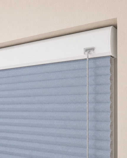 Store plissé up & down sur-mesure - nid d'abeille - Bleu Turquoise