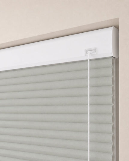 Store plissé up & down sur-mesure - nid d'abeille - Vert olive