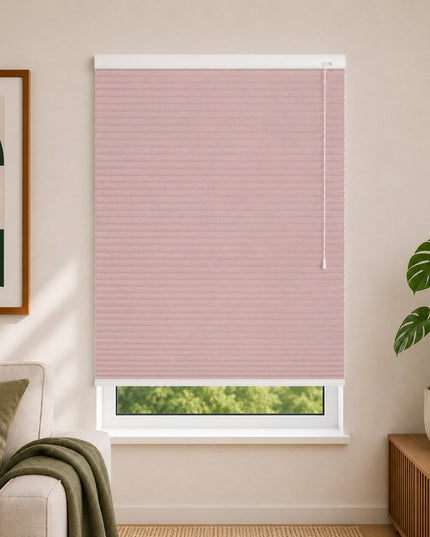 Store plissé up & down sur-mesure - nid d'abeille - Taupe