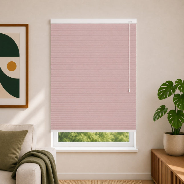 Store plissé up & down sur-mesure - nid d'abeille - Taupe