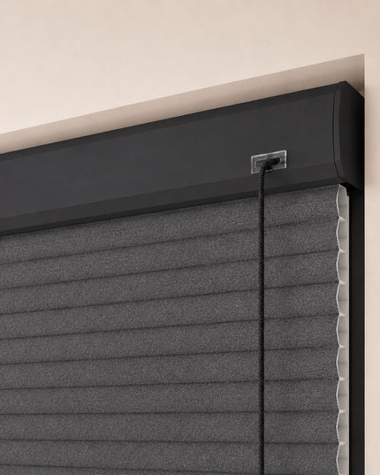 Store plissé up & down sur-mesure - nid d'abeille - Anthracite