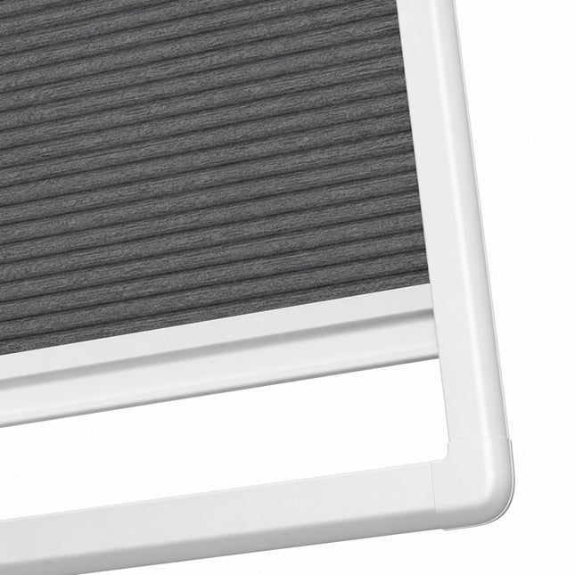 Store plissé sur-mesure tamisant - Cadre magnétique adhésif | Anthracite