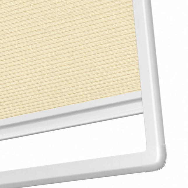 Store plissé occultant total sur-mesure - Cadre magnétique adhésif | Beige